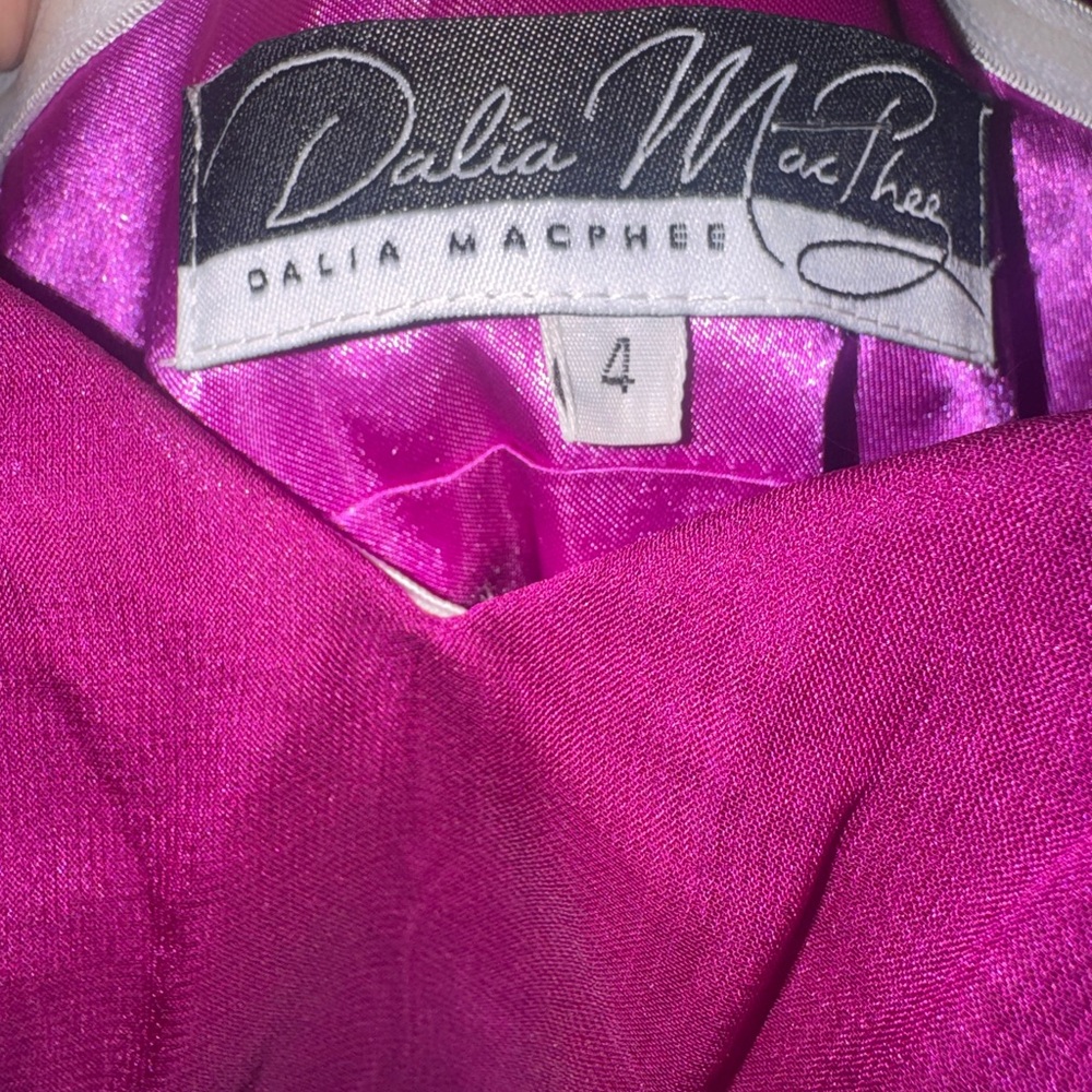 Strapless Purple Feather Dalia Macphee Gown - Picture 3 of 4